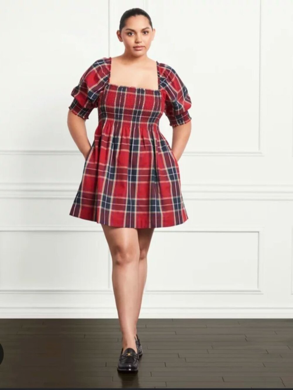 Hill House Home Athena Dress Red Tartan Cotton